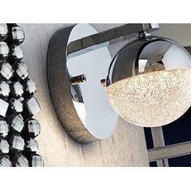 APLIQUE PARED LED CROMO ESFÉRICO