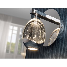 APLIQUE PARED LED CROMO CRISTAL GOTA