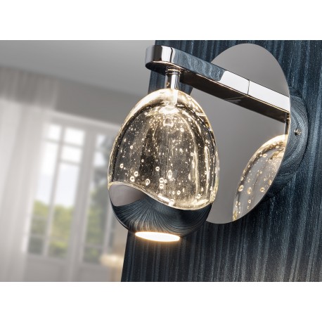 APLIQUE PARED LED CROMO CRISTAL GOTA