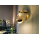 APLIQUE PARED LED DORADO CRISTAL GOTA CHAMPÁN