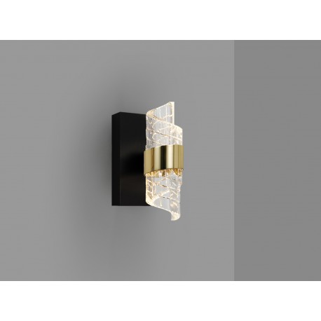 APLIQUE DE PARED LED NEGRO ORO