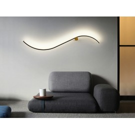APLIQUE DE PARED LED NEGRO ORO