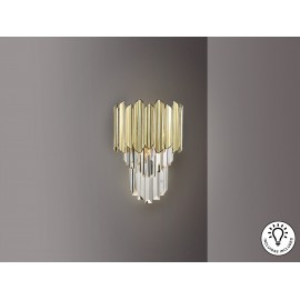 APLIQUE DE PARED LED CRISTAL ORO