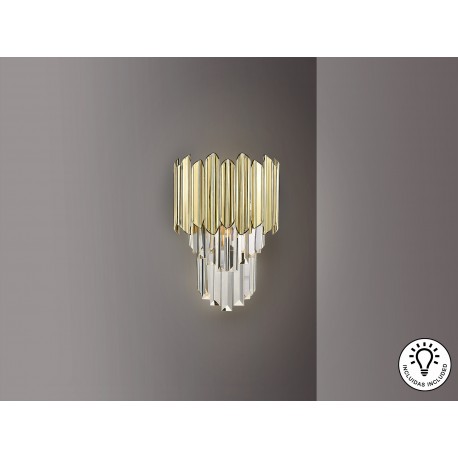 APLIQUE DE PARED LED CRISTAL ORO