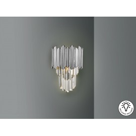 APLIQUE DE PARED LED CRISTAL CROMO