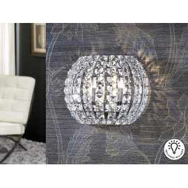 APLIQUE DE PARED LED CRISTAL DOS LUCES