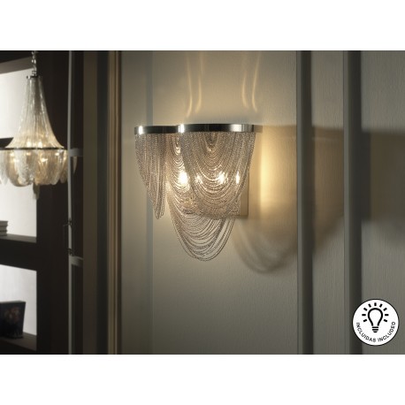 APLIQUE DE PARED LED CRISTAL DOS LUCES