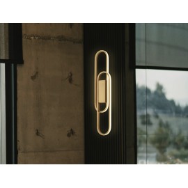 APLIQUE DE PARED LED ORO MATE