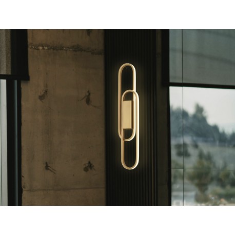 APLIQUE DE PARED LED ORO MATE