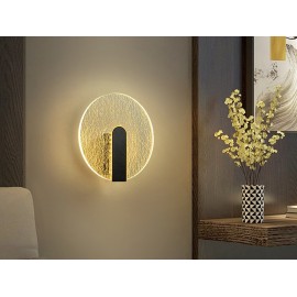 APLIQUE DE PARED LED NEGRO MICROIMPRESO TRANSPARENTE