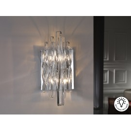 APLIQUE DE PARED LED CRISTAL CROMO
