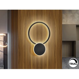 APLIQUE DE PARED LED DIMABLE ALUMINIO NEGRO
