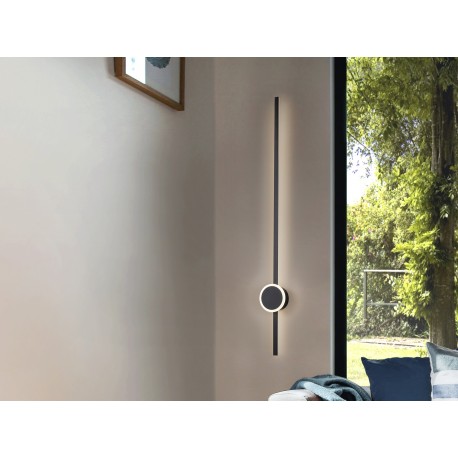 APLIQUE DE PARED LED NEGRO LÍNEA