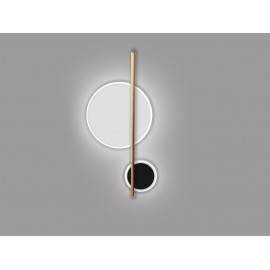 APLIQUE DE PARED LED NEGRO BLANCO ORO