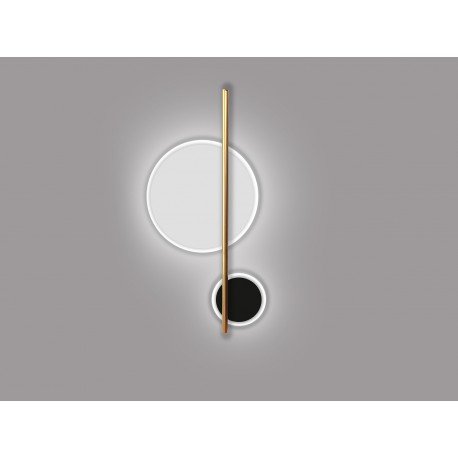 APLIQUE DE PARED LED NEGRO BLANCO ORO