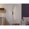 APLIQUE DE PARED LED NEGRO CURVA
