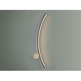APLIQUE DE PARED LED NEGRO ORO CURVA