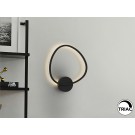 APLIQUE DE PARED LED DIMABLE ALUMINIO NEGRO OVALADO