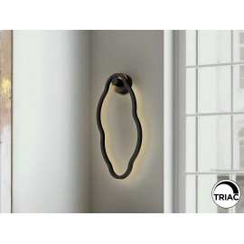 APLIQUE DE PARED LED DIMABLE ALUMINIO NEGRO NUBE