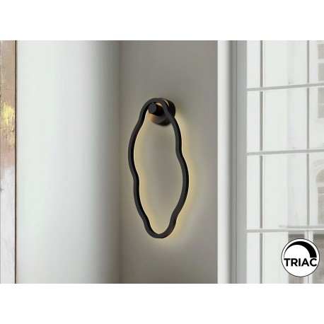 APLIQUE DE PARED LED DIMABLE ALUMINIO NEGRO NUBE