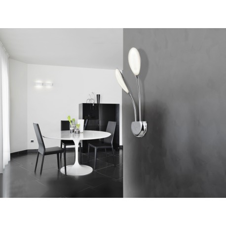 APLIQUE DE PARED LED DOS BRAZOS CROMO
