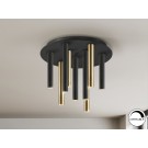 PLAFÓN DE TECHO LED DIMABLE NEGRO ORO