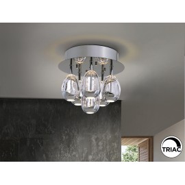 PLAFÓN DE TECHO LED DIMABLE CROMO