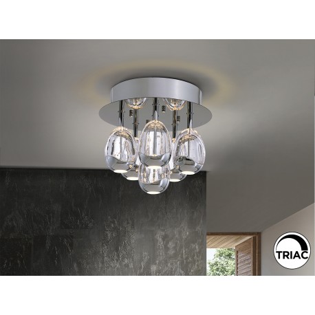 PLAFÓN DE TECHO LED DIMABLE CROMO