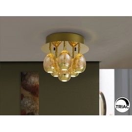 PLAFÓN DE TECHO LED DIMABLE ORO