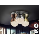 PLAFÓN DE TECHO LED DIMABLE  CON MANDO CROMO, COBRE, LATÓN