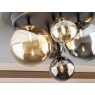 PLAFÓN DE TECHO LED NEGRO LATÓN TULIPAS ESFÉRICAS
