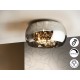 PLAFÓN DE TECHO LED DIMABLE CRISTAL ESPEJADO 40CM