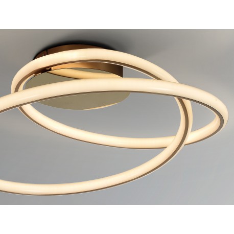 PLAFON DE TECHO LED ORO MATE Y BRILLO