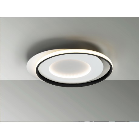 PLAFON DE TECHO LED NEGRO BLANCO