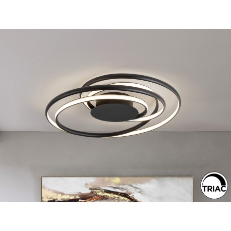 PLAFON DE TECHO LED DIMABLE NEGRO