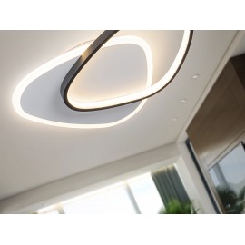 PLAFON DE TECHO LED NEGRO BLANCO