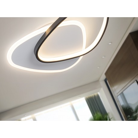 PLAFON DE TECHO LED NEGRO BLANCO