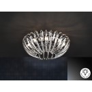 PLAFON DE TECHO 9 LUCES CROMO CRISTAL TRANSPARENTE