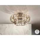 PLAFON DE TECHO 9 LUCES CROMO CRISTAL CHAMPÁN