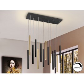 LÁMPARA DE TECHO LED DIMABLE ORO NEGRO 14 L