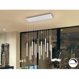 LÁMPARA DE TECHO LED DIMABLE ORO BLANCO 14 L