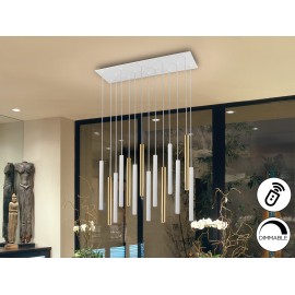 LÁMPARA DE TECHO LED DIMABLE MANDO ORO BLANCO 14 L