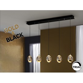 LAMPARA 5L LED DIMABLE NEGRO ORO