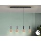 LAMPARA 4L LED DIMABLE NEGRO ORO