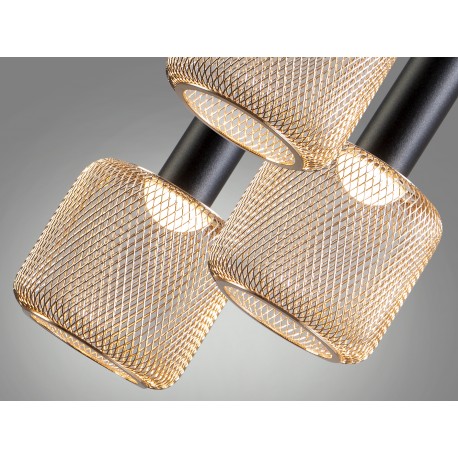 LAMPARA 3L LED DIMABLE NEGRO ORO