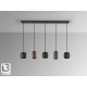 LÁMPARA NEGRO COLORES 5 LUCES