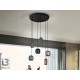 LÁMPARA NEGRO COLORES 6 LUCES