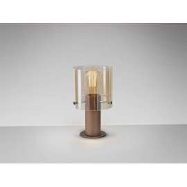 LÁMPARA DE MESA COBRE AMBAR
