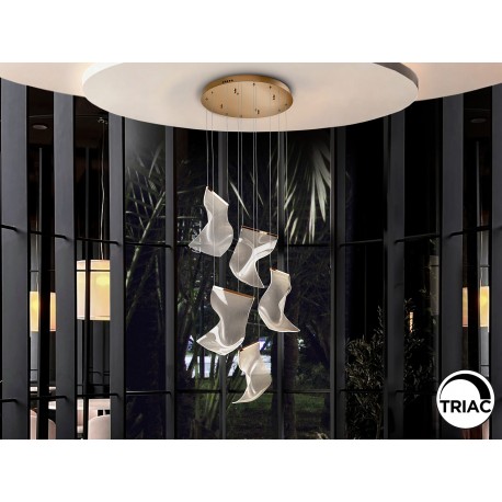 LAMPARA LED DIMABLE  METACRILATO ORO MATE