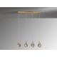 LAMPARA LED ORO MATE CRISTAL